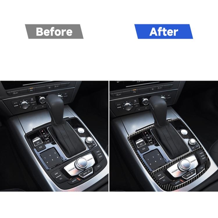 Car Carbon Fiber Gear Shift Panel Decorative Sticker for Audi A6 S6 C7 A7 S7 4G8 2012-2018, Left and Right Drive Universal, Gear Shift – Durable Build, Easy to Use