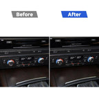 Car Carbon Fiber Air Conditioning Button Decorative Sticker for Audi A6 S6 C7 A7 S7 4G8 2012-2018, Left and Right Drive Universal, Air Conditioning Button