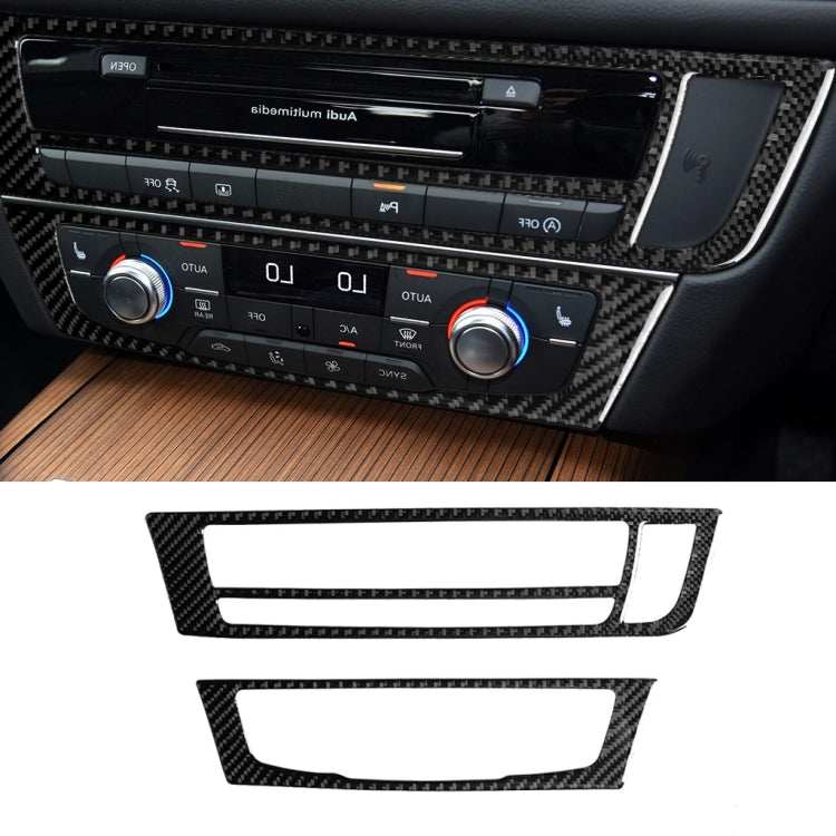 Car Carbon Fiber Air Conditioning CD Panel Decorative Sticker for Audi A6 S6 C7 A7 S7 4G8 2012-2018, Right Drive, Air Conditioning CD Panel, Right Drive Air Conditioning CD Panel, Right Drive