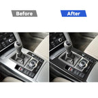 Car Carbon Fiber Gear Shift Position + Side Panel Decorative Sticker for Audi A6 2005-2011, Left Drive, High Configuration, Gear Shift Position Left Drive, High Configuration