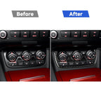 Car Carbon Fiber Air Conditioning Button Decorative Sticker for Audi TT 8n 8J MK123 TTRS 2008-2014, Left and Right Drive Universal, Air Conditioning Button