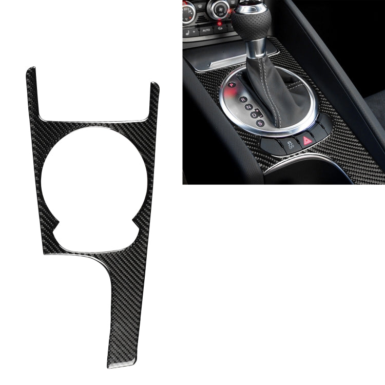 Car Carbon Fiber Gear Shift Panel Decorative Sticker for Audi TT 8n 8J MK123 TTRS 2008-2014, Left Drive, Gear Shift Panel Gear Shift Panel