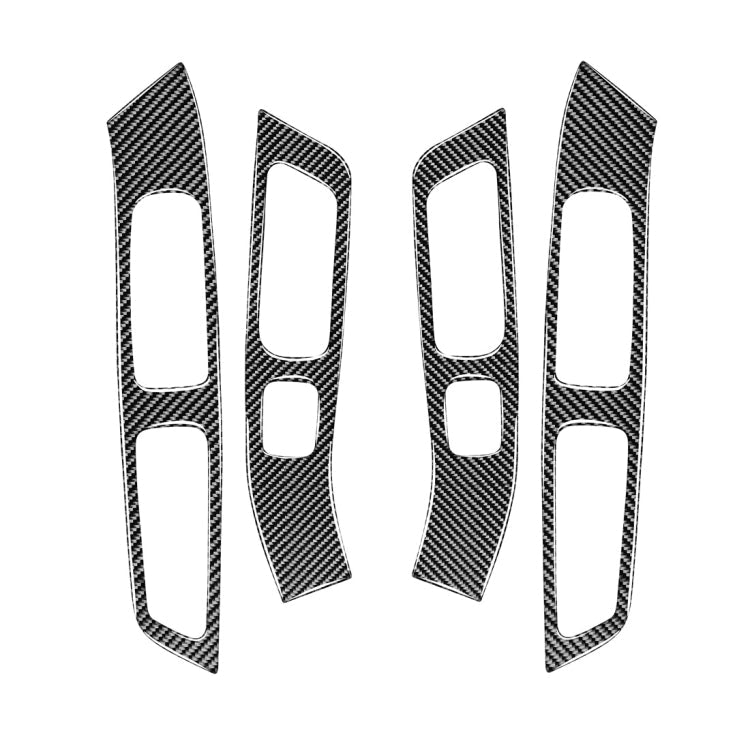 4 PCS Car Carbon Fiber Window Lifting Panel Decorative Stickers for Volvo V60 2010-2017 / S60 2010-2018, Left and Right Drive Universal, Window Lifting Panel – Durable Build, Easy to Use
