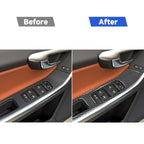 4 PCS Car Carbon Fiber Window Lifting Panel Decorative Stickers for Volvo V60 2010-2017 / S60 2010-2018, Left and Right Drive Universal, Window Lifting Panel – Durable Build, Easy to Use