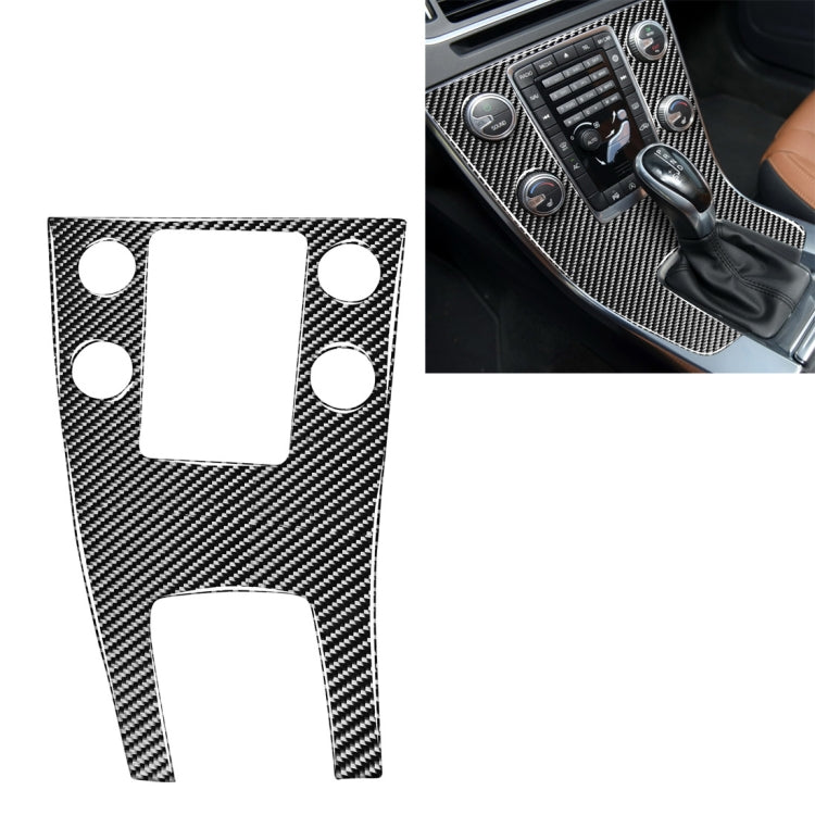 Car Carbon Fiber Central Control Panel Decorative Stickers for Volvo V60 2010-2017 / S60 2010-2018, Left Drive, Central Control Panel, Left Drive Central Control Panel, Left Drive