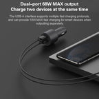 Original Xiaomi CC07ZM 100W Dual Ports USB + USB-C / Type-C Car Charger Fast Charging Version 1A1C, 100W