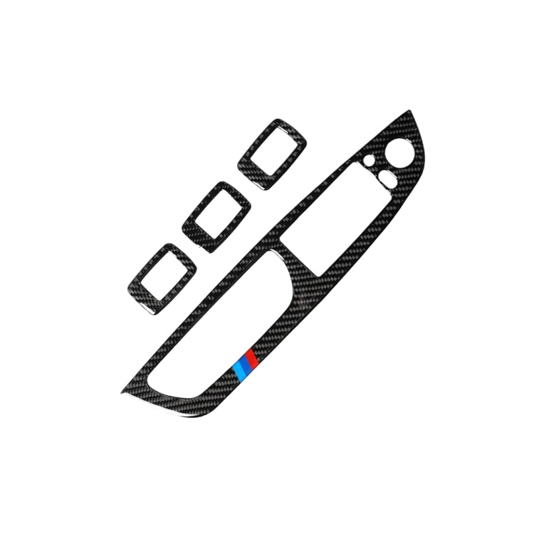 4 in 1 Car Carbon Fiber Tricolor Window Lift Switch Panel Decorative Sticker for BMW 2008-2013 X5 E70 / 2009-2014 X6 E71, High Configuration Left Drive, Window Lift Switch Panel(Tricolor) – Durable Build, Easy to Use