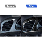 Car Carbon Fiber Dashboard Frame Decorative Sticker for Audi A5, Left Drive, For Audi A5
