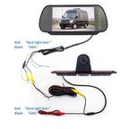 PZ461 Car Waterproof High Position Tail Light Brake Light View Camera + 7 inch Rearview Monitor for Mercedes Benz / Volkswagen, PZ461 + 7 inch Rearview Monitor