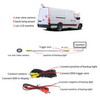PZ460 Car Waterproof HD High Position Brake Light View Camera + 7 inch Rearview Monitor for Fiat / Citroen / Peugeot, PZ460 + 7 inch Rearview Monitor