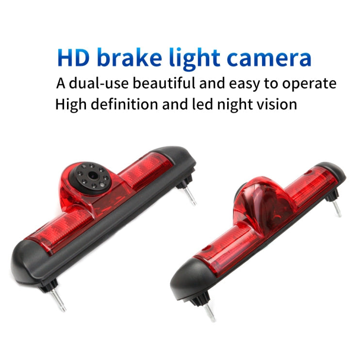 PZ460 Car Waterproof HD High Position Brake Light View Camera + 7 inch Rearview Monitor for Fiat / Citroen / Peugeot, PZ460 + 7 inch Rearview Monitor