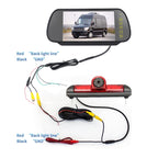 PZ460 Car Waterproof HD High Position Brake Light View Camera + 7 inch Rearview Monitor for Fiat / Citroen / Peugeot, PZ460 + 7 inch Rearview Monitor