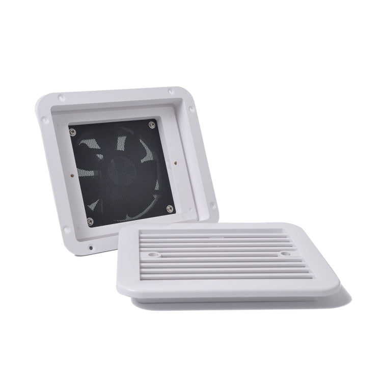12V White Air Vent with Fan RV Trailer Caravan Gale Side Air Ventilation, A0672-02 – Durable Build, Easy to Use