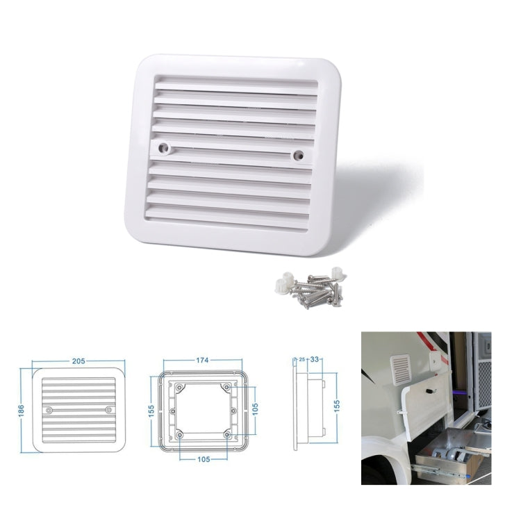 12V White Air Vent with Fan RV Trailer Caravan Gale Side Air Ventilation, A0672-02 – Durable Build, Easy to Use