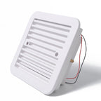 12V White Air Vent with Fan RV Trailer Caravan Mute Side Air Ventilation, A0672-01