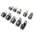 10 PCS Car Rubber Cushion Pipe Clamps Stainless Steel Clamps, Size: 11/8 inch (35mm), Size: 11/8 inch (35mm) Size: 11 8 inch (35mm)