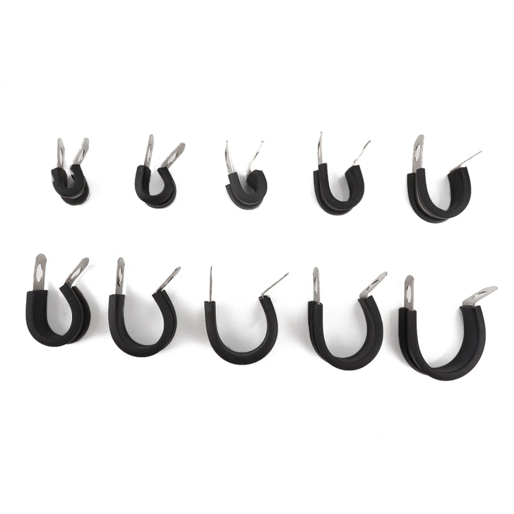 10 PCS Car Rubber Cushion Pipe Clamps Stainless Steel Clamps, Size: 15/8 inch (48mm), Size: 15/8 inch (48mm) – Durable Build, Easy to Use