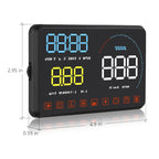 A9 5.5 inch Universal Car OBD2 HUD Vehicle-mounted Head Up Display, A9(Blue)