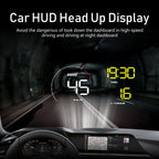 A9 5.5 inch Universal Car OBD2 HUD Vehicle-mounted Head Up Display, A9(Blue)