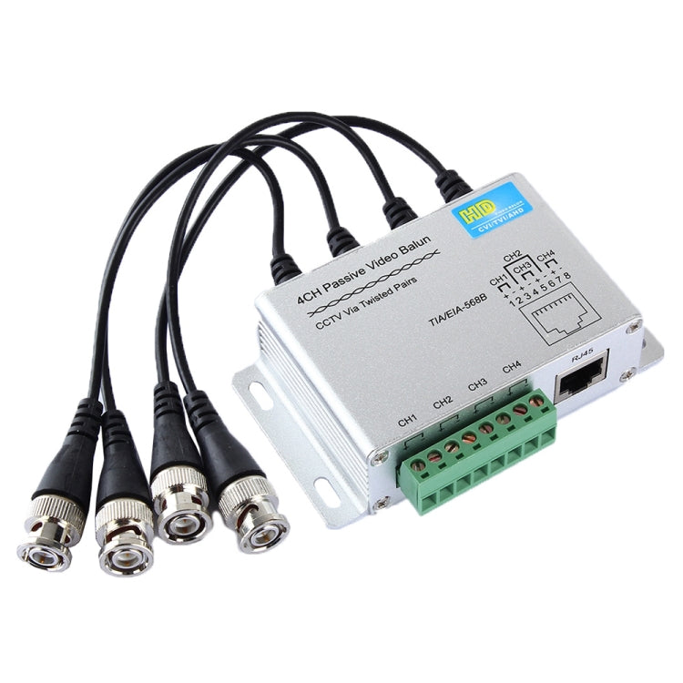 HD204A-F HD-CVI/TVI/AHD CCTV 4CH UTP Passive Video Balun, HD204A-F HD204A-F