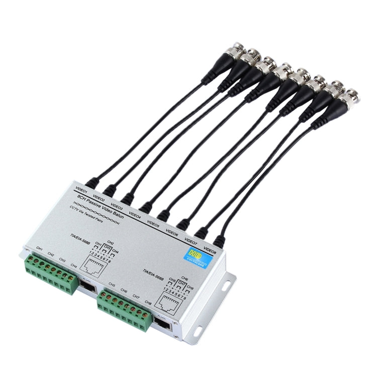 HD208 HD-CVI/TVI/AHD CCTV 8CH Passive Video Balun, HD208F HD208F