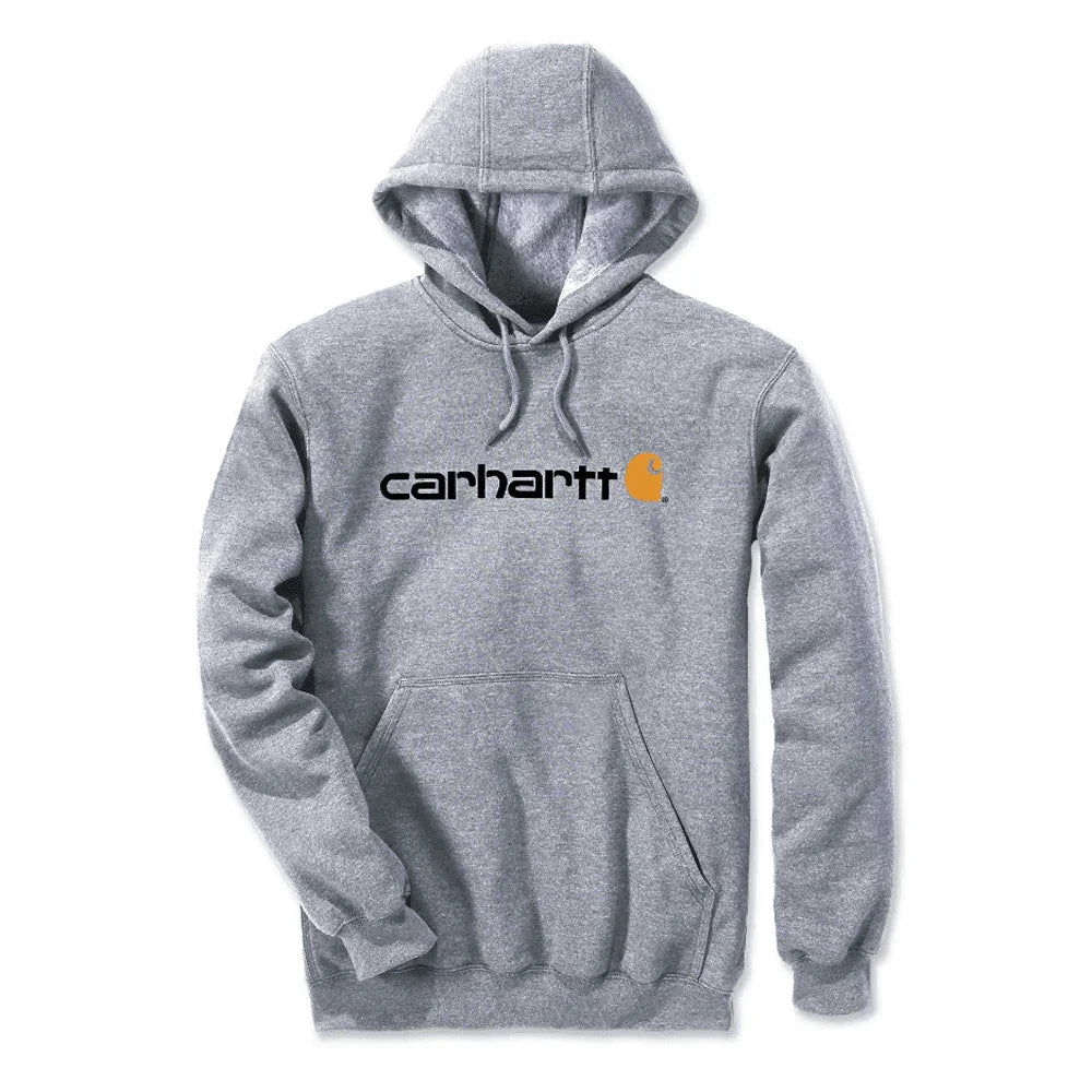 Carhartt 100074 Loose Fit Mid-Weight Logo Graphic Hoodie HEATHER GREY