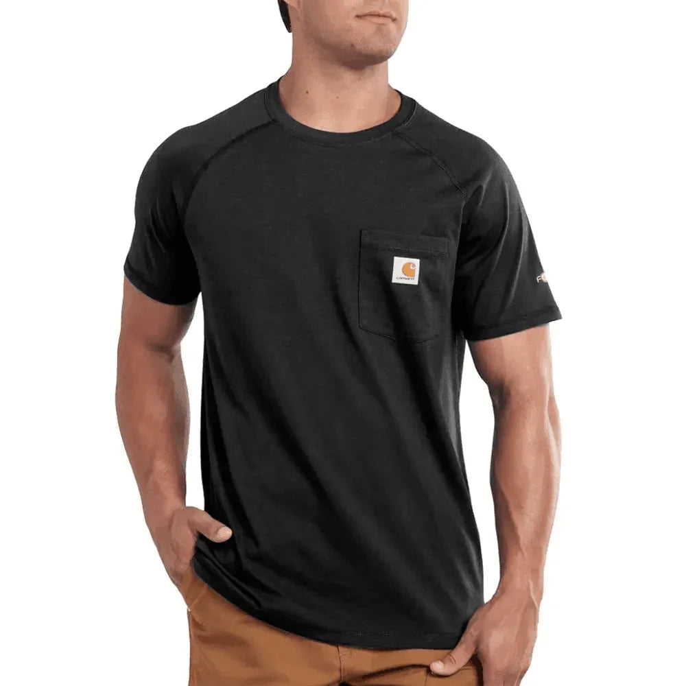 Carhartt 100410 Force Relaxed Fit Midweight Short Sleeve Pocket T-Shirt BLACK