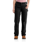 Carhartt 102080 Womens Rugged Flex Loose Fit Canvas Work Trouser Pant BLACK