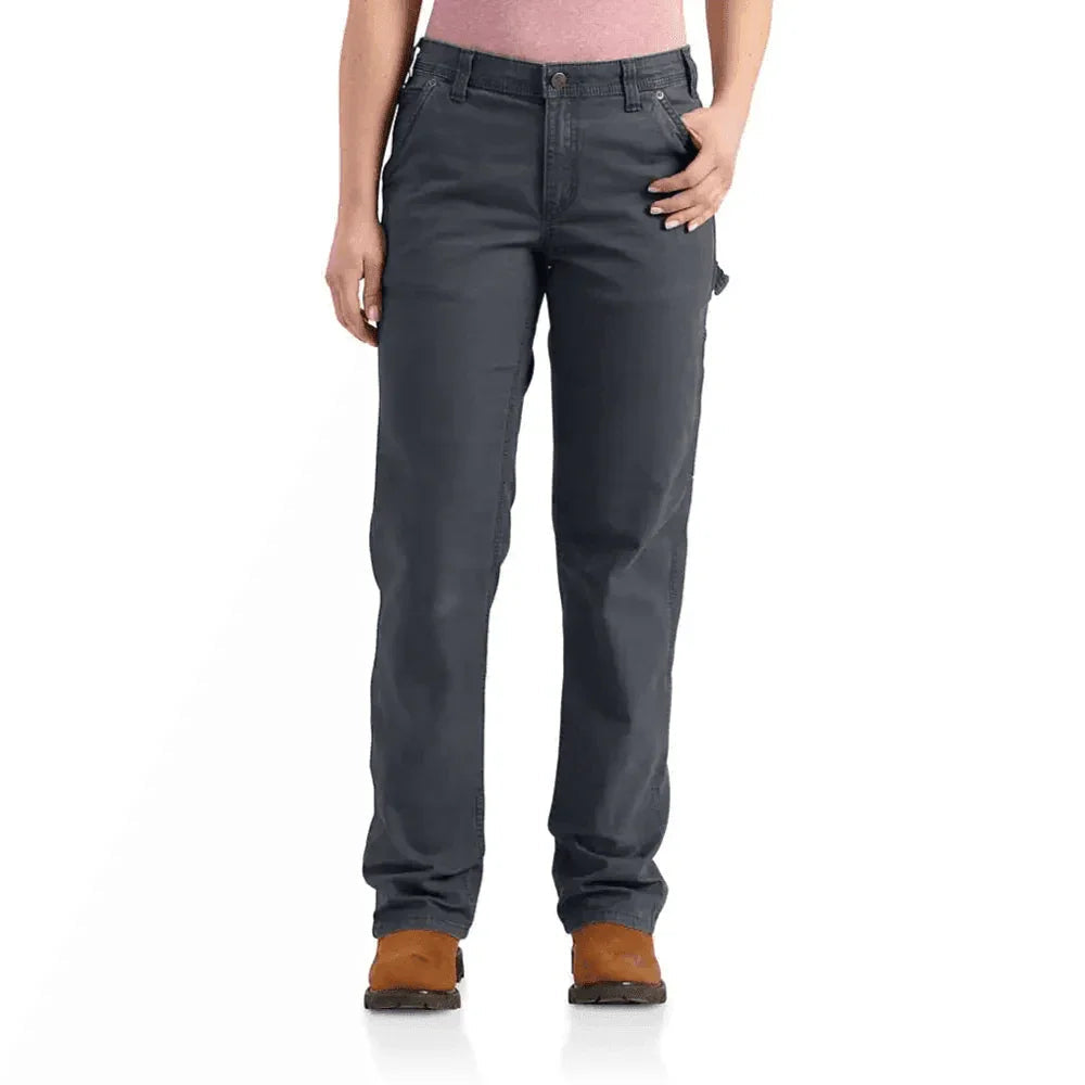 Carhartt 102080 Womens Rugged Flex Loose Fit Canvas Work Trouser Pant COAL