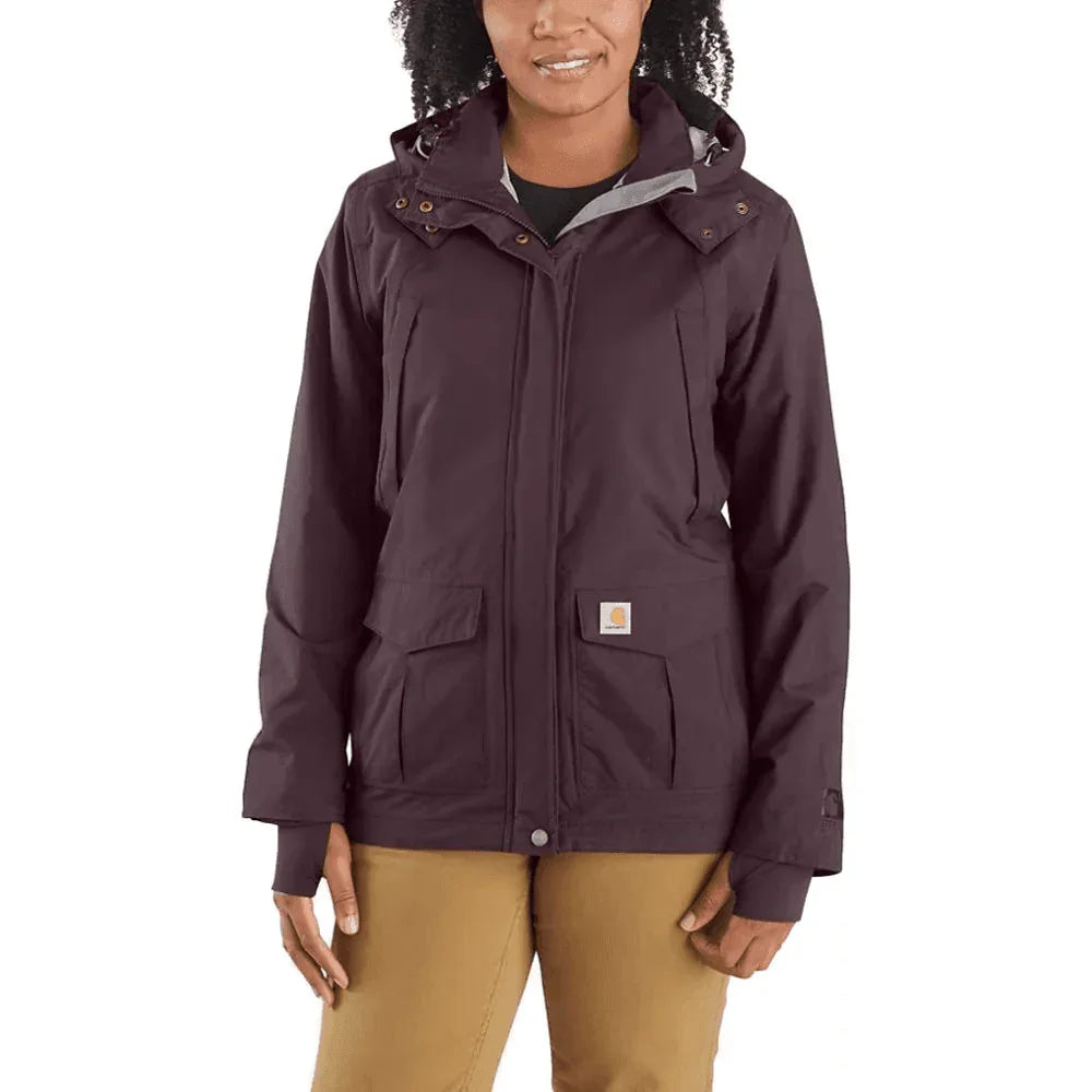 Carhartt 102382 Womens Storm Defender Relaxed Fit Heavyweight Jacket Coat DEEP WINE