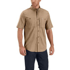 Carhartt 102537 Rugged Professional Short Sleeve Work Shirt DARK KHAKI