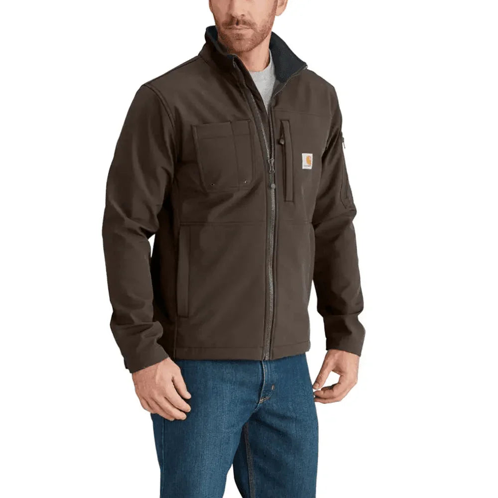 Carhartt 102703 Rough Cut Soft Shell Work Jacket DARK COFFEE
