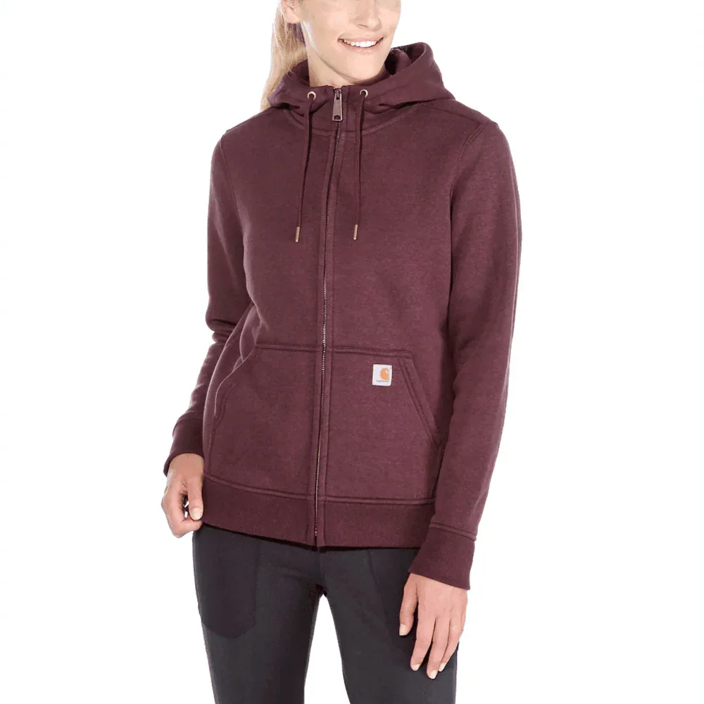Carhartt 102788 Clarksburg Relaxed Fit Midweight Full-Zip Sweatshirt FUDGE HEATHER