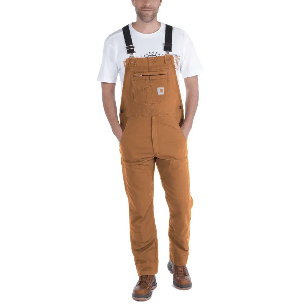 Carhartt 102987 Rugged Flex Relaxed Fit Canvas Bib Overall CARHARTT BROWN