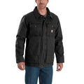 Carhartt 103283 Full Swing Relaxed Fit Washed Duck Insulated Traditional Coat BLACK