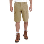 Carhartt 103542 Rugged Flex Relaxed Fit Canvas Cargo Work Short DARK KHAKI
