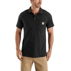Carhartt 103569 Force Relaxed Fit Midweight Short Sleeve Pocket Polo BLACK