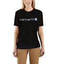 Carhartt 103592 Womens Loose Fit Heavyweight Short Sleeve Logo Graphic T-Shirt BLACK