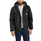 Carhartt 103826 Relaxed Fit Washed Duck Sherpa Lined Utility Jacket BLACK