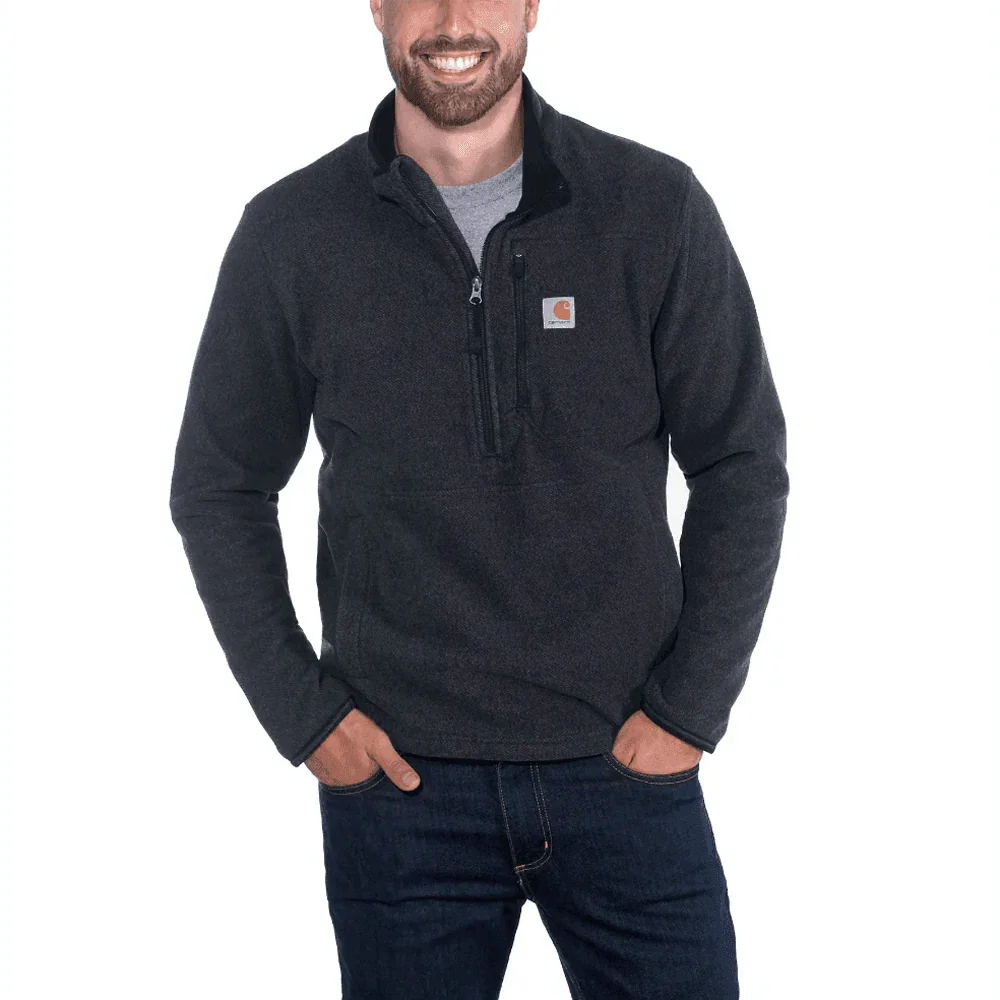 Carhartt 103831 Half Zip Fleece Jacket BLACK HEATHER