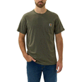 Carhartt 104616 Force Breathable Pocket Crew Neck T-Shirt BASIL HEATHER