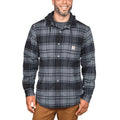 Carhartt 105621 Rugged Flex Relaxed Fit Flannel Fleece Lined Hooded Jac Shirt Elm