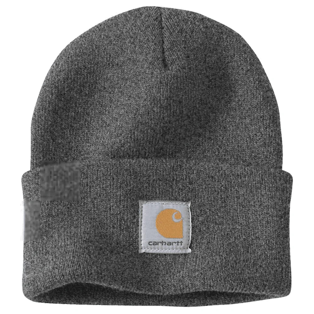 Carhartt A18 Watch Knitted Cuff Beanie Hat COAL HEATHER One Size