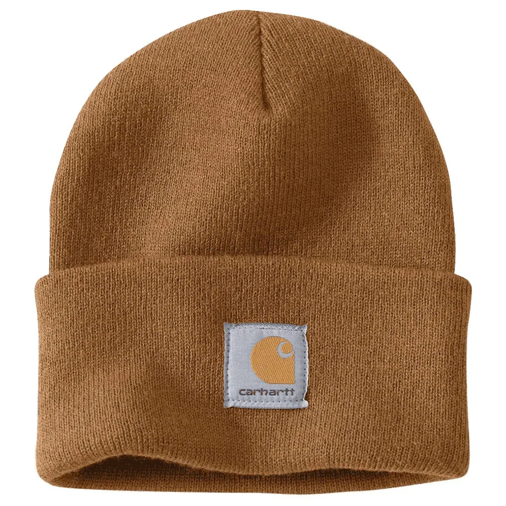 Carhartt A18 Watch Knitted Cuff Beanie Hat CARHARTT BROWN One Size