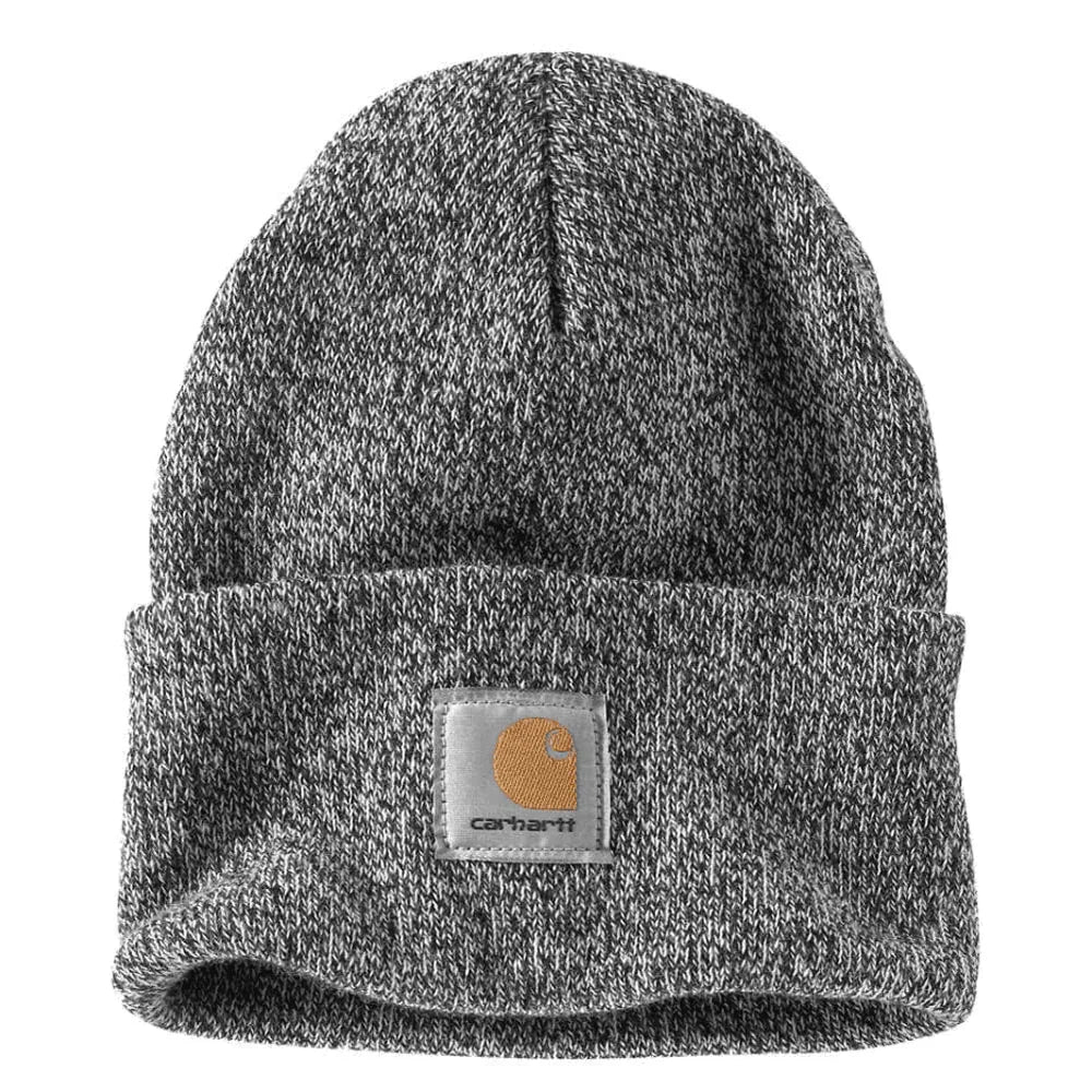 Carhartt A18 Watch Knitted Cuff Beanie Hat BLACK WHITE One Size