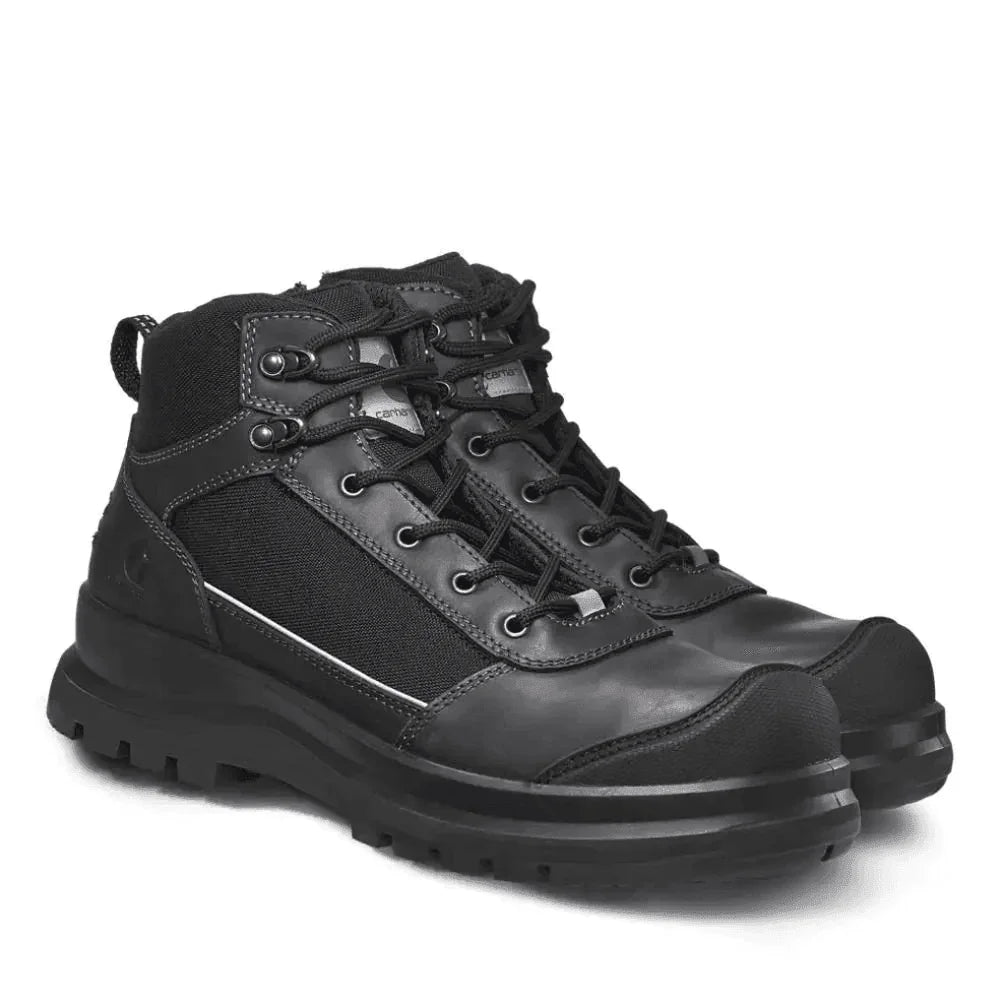 Carhartt F702933 Detroit Vibram Sole Rugged Flex Side Zip Work Safety Boot BLACK