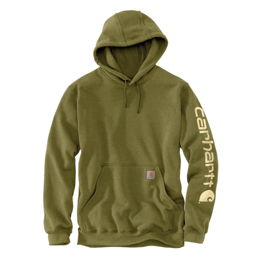 Carhartt K288 Loose Fit Midweight Logo Sleeve Graphic Hoodie TRUE OLIVE HEATHER