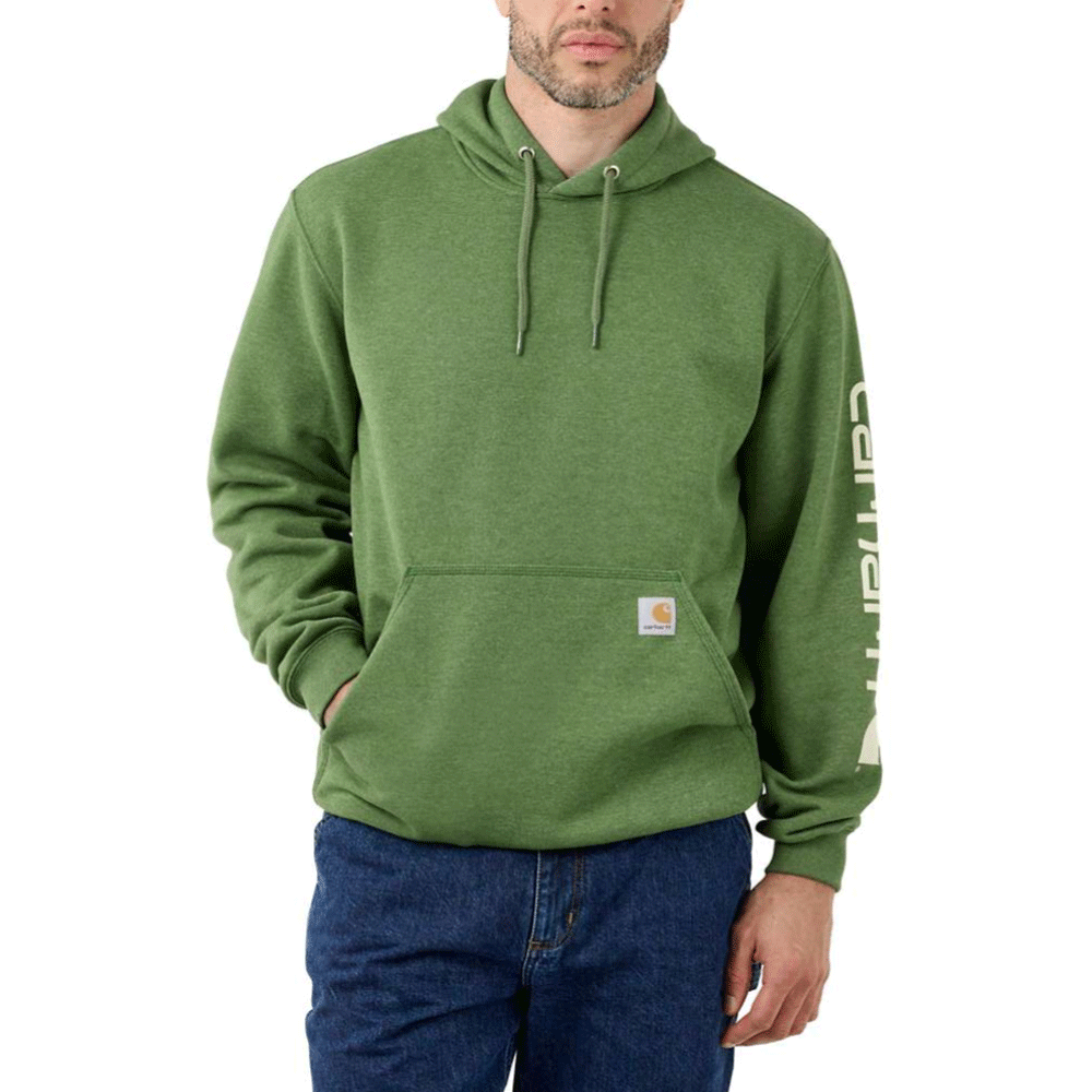 Carhartt K288 Loose Fit Midweight Logo Sleeve Graphic Hoodie ARBORVITAE HEATHER