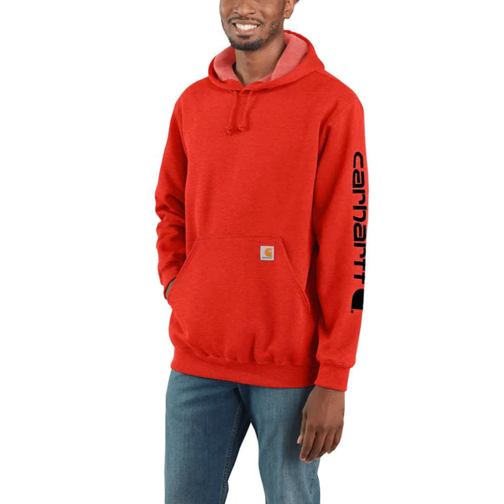 Carhartt K288 Loose Fit Midweight Logo Sleeve Graphic Hoodie CURRANT HEATHER