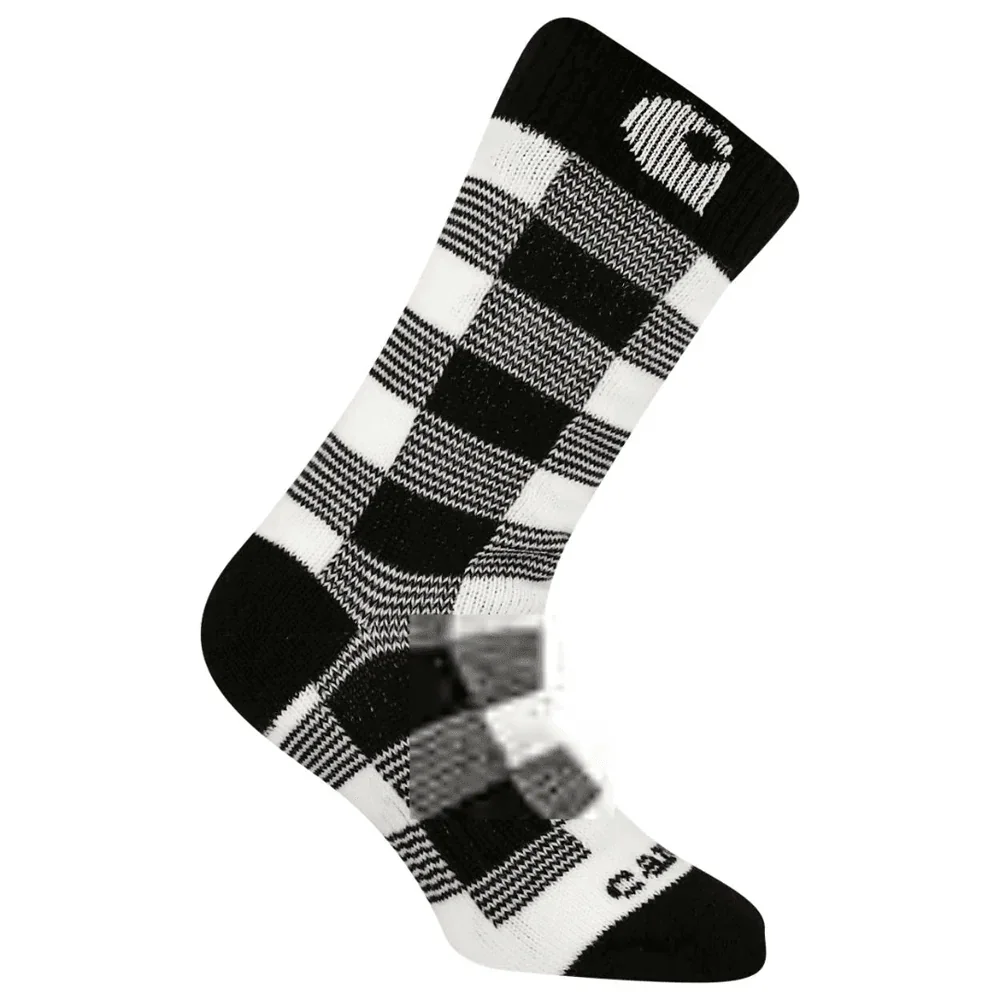 Carhartt WA516 Womens Thermal Plaid Crew Sock NATURAL MEDIUM